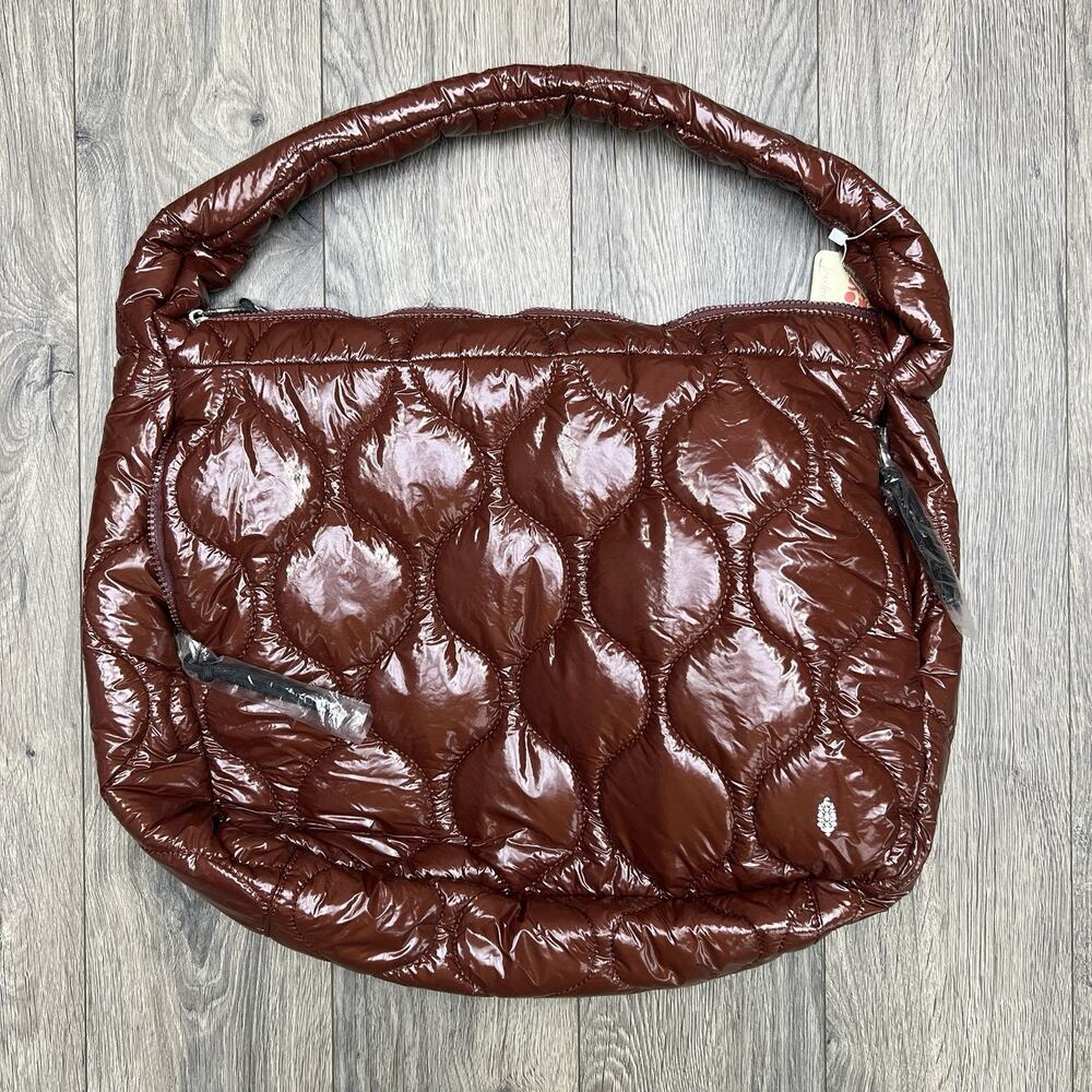 New FP Movement Surplus Shine Carryall Bag Purse Free People Nutshell Brown
